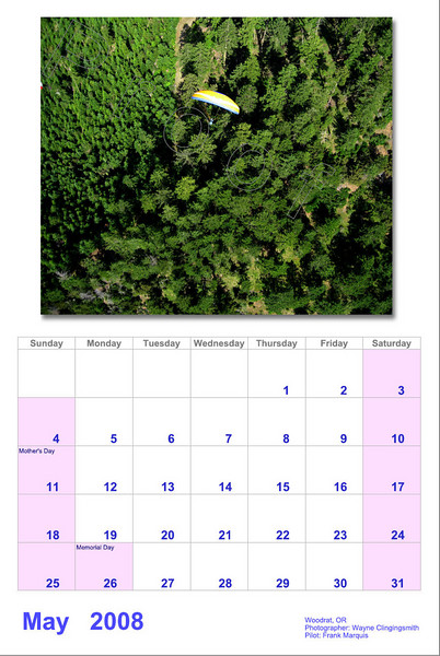 paraglidingphotos > Purchase BAPA 2008 Calendar photo